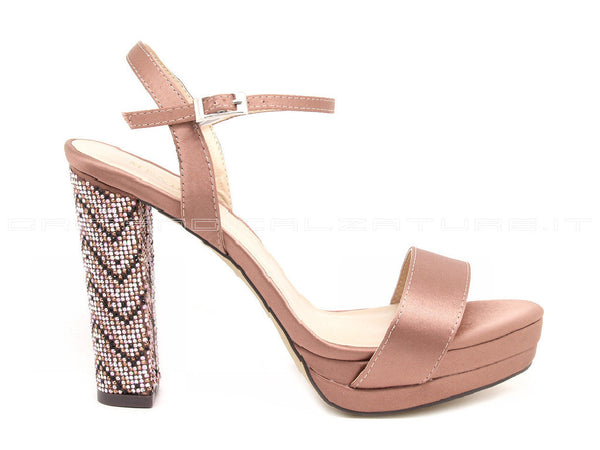 Menbur sandali raso con applicazioni donna rosa