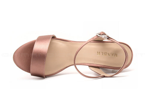 Menbur sandali raso con applicazioni donna rosa