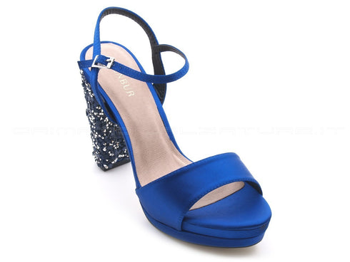 Menbur sandali da cerimonia tacco alto donna blu