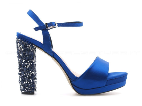 Menbur sandali da cerimonia tacco alto donna blu