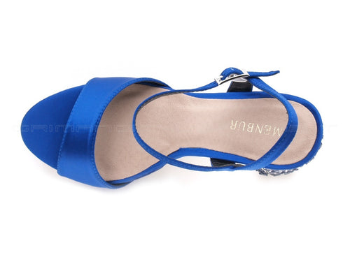 Menbur sandali da cerimonia tacco alto donna blu