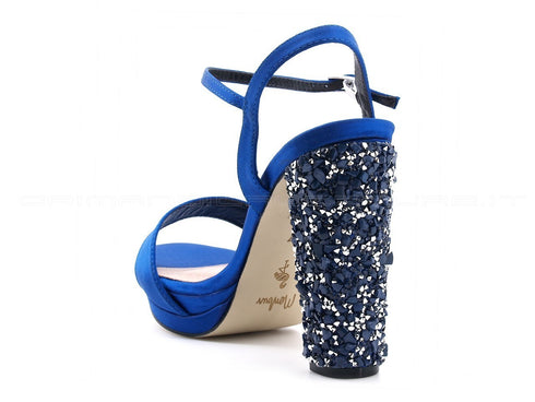 Menbur sandali da cerimonia tacco alto donna blu