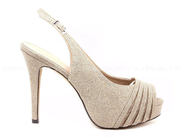 Menbur sandalo elegante con glitter oro donna oro