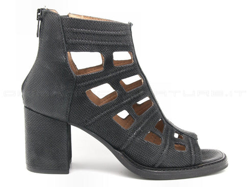 Mjus stivaletto punta aperta donna nero