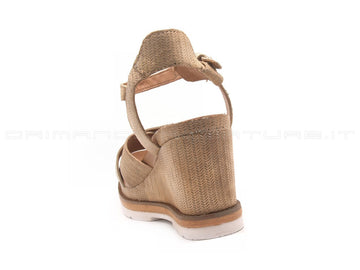 Mjus sandali con zeppa donna oro