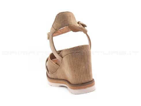 Mjus sandali con zeppa donna oro