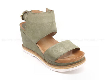 Mjus sandali con zeppa donna kaki