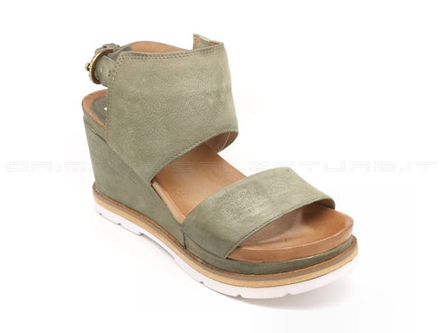 Mjus sandali con zeppa donna kaki