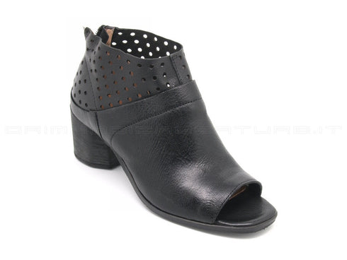 Mjus tronchetti punta aperta donna nero