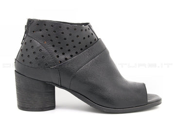 Mjus tronchetti punta aperta donna nero