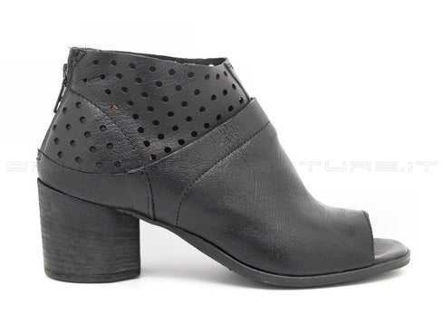 Mjus tronchetti punta aperta donna nero