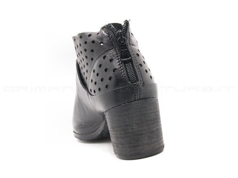 Mjus tronchetti punta aperta donna nero