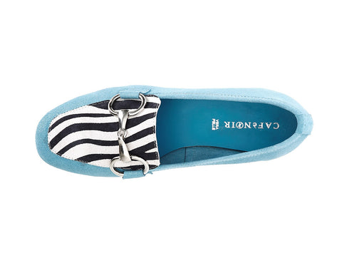 CafèNoir Loafer in glittery leather upper