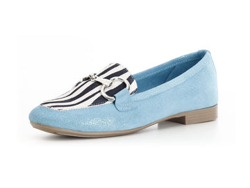 CafèNoir Loafer in glittery leather upper