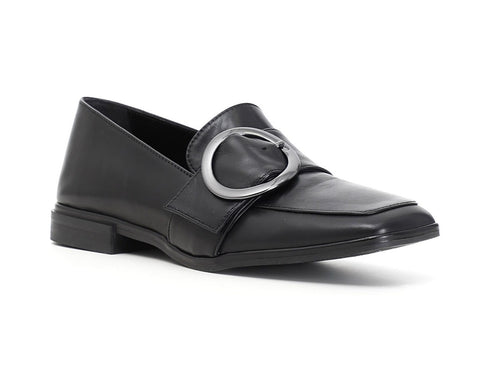 CafèNoir leather loafers low heel buckle