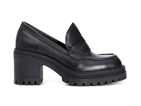 CafèNoir mocassini carrarmato tomaia pelle nera C1GA1440-N001