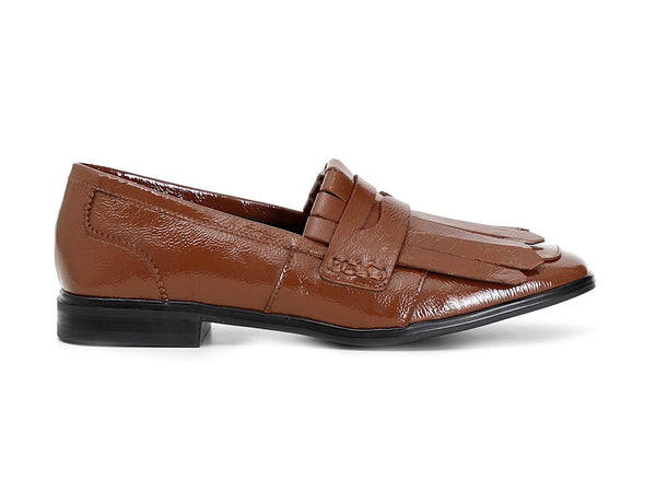 CafèNoir mocassini bassi in vernice con frangia marrone tabacco C1EB7004-M017