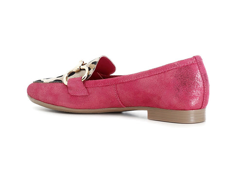 CafèNoir Loafers with animal print in glittery leather