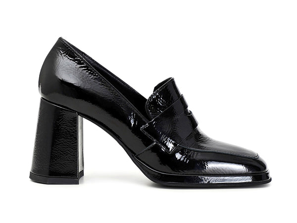 CafèNoir mocassini tacco alto tomaia pelle nera C1LA3111-N001