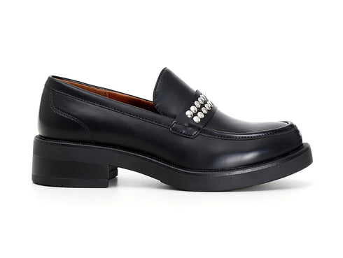CafèNoir mocassini donna borchie simil pelle nera C1EA9702-N001