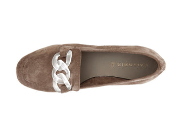 CafèNoir Women's Summer Loafers low heel Suede upper