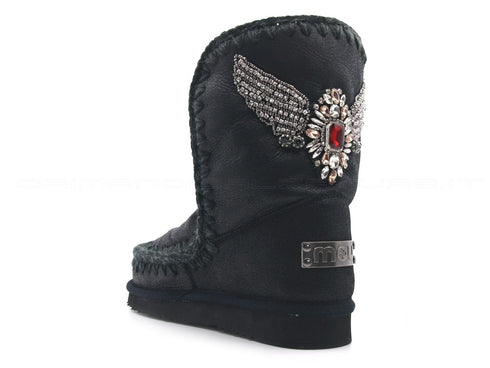 Mou stivaletti eskimo 24 eagle patch donna nero