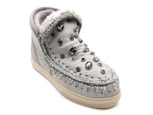 Mou sneakers mini eskimo gioiello donna argento
