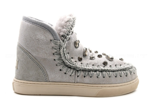 Mou sneakers mini eskimo gioiello donna argento
