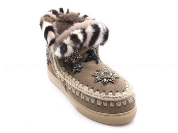 Mou sneakers mini eskimo star patch donna beige
