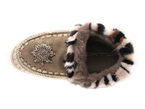 Mou sneakers mini eskimo star patch donna beige