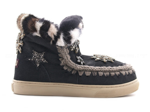 Mou sneakers mini eskimo star patch donna nero