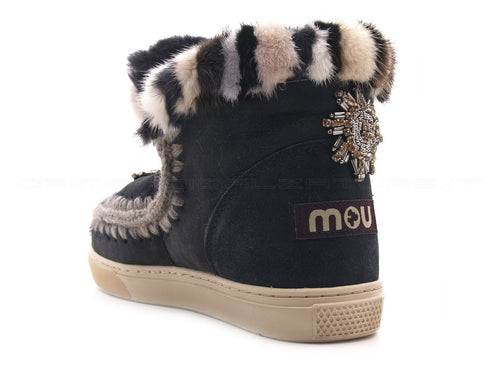 Mou sneakers mini eskimo star patch donna nero