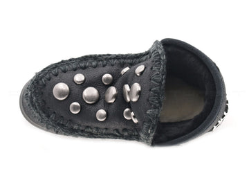 Mou sneakers eskimo round stud & metallic donna nero