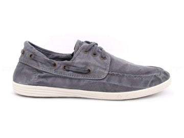 Natural world eco scarpa barca estiva uomo grigio