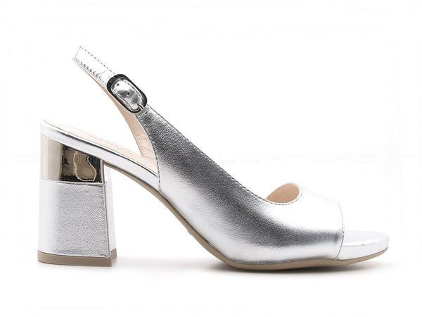 Nero giardini sandalo da cerimonia donna argento