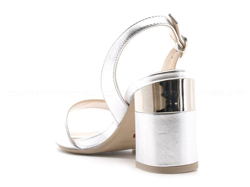 Nero giardini sandalo da cerimonia donna argento