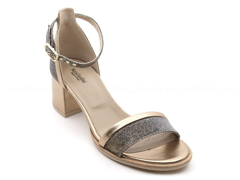 Nero giardini sandali cinturino caviglia donna bronzo