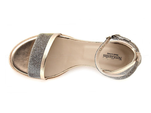 Nero giardini sandali cinturino caviglia donna bronzo