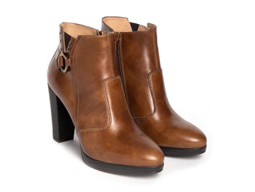 NeroGiardini women's leather high heel ankle boots