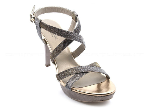 Nero giardini sandali eleganti alti donna bronzo