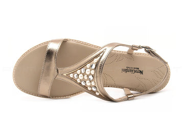 Nero giardini sandali tacco basso donna bronzo