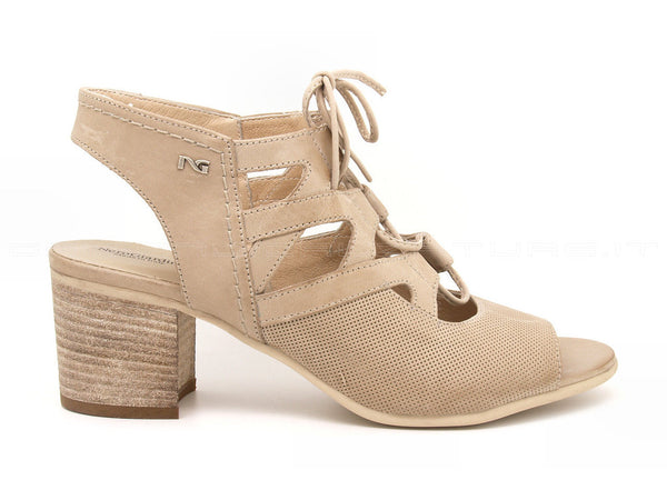 Nero giardini sandalo con stringa donna beige