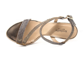 Nero giardini sandalo tacco alto donna bronzo