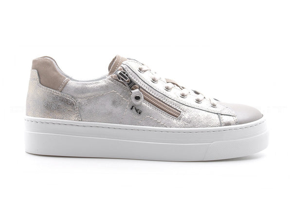 Nero giardini sneakers pelle donna beige