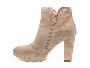 Nero giardini tronchetti con doppia zip donna beige