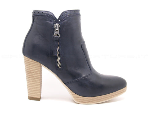 Nero giardini tronchetto chiusura zip donna blu