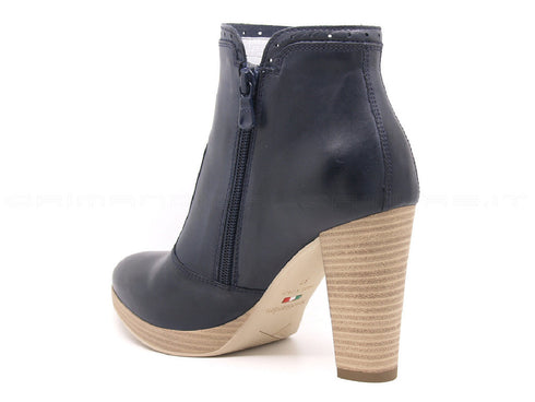 Nero giardini tronchetto chiusura zip donna blu