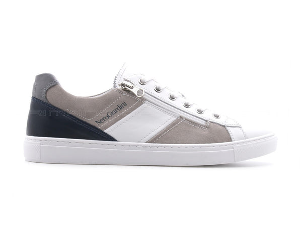 Nerogiardini sneakers uomo con zip uomo bianco