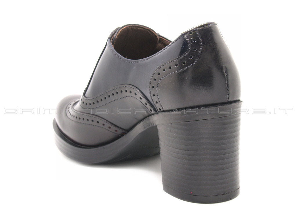 Bordeaux Francesine Tacco Nero Giardini Con Tacco Largo Scarpe