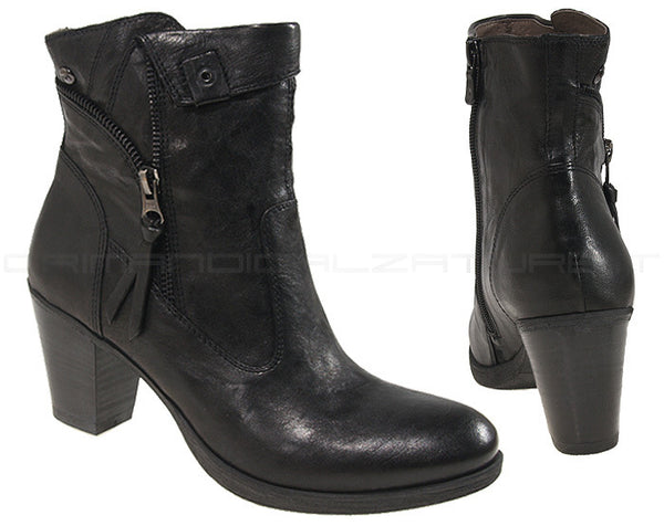 Nero giardini stivaletti con 2 zip donna nero